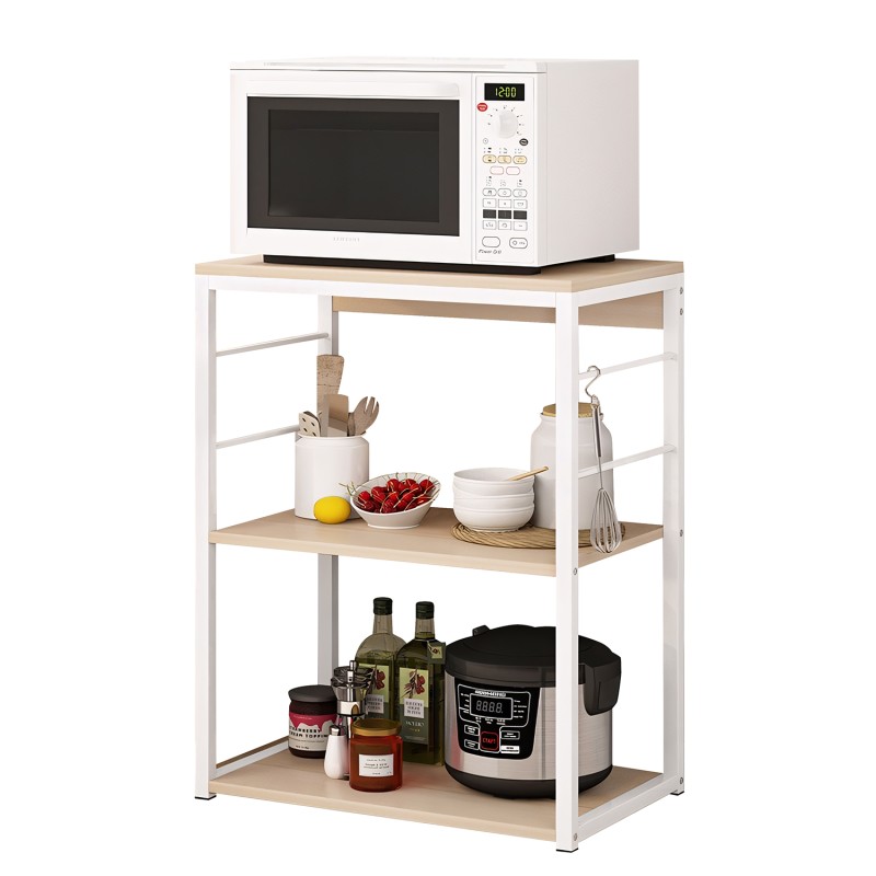 Ραφιέρα Κουζίνας ArteLibre DALL Maple/Λευκό MDF/Μέταλλο 50x30x71cm Ραφιέρα Κουζίνας ArteLibre DALL Maple/Λευκό MDF/Μέταλλο 50x30x71cm