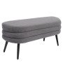 Παγκάκι Ottoman ArteLibre TONDO Γκρι Ύφασμα Teddy/Μέταλλο 42x112x44cm