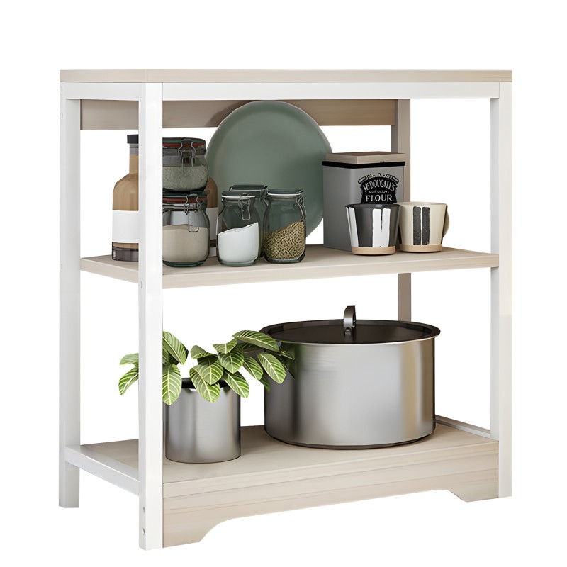 Ραφιέρα Κουζίνας ArteLibre OTTER Maple/Λευκό MDF/Μέταλλο 60x30x66cm Ραφιέρα Κουζίνας ArteLibre OTTER Maple/Λευκό MDF/Μέταλλο 60x30x66cm