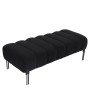Παγκάκι Ottoman ArteLibre KUBO Μαύρο Ύφασμα Teddy/Μέταλλο 40x116.5x50cm