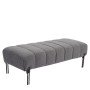 Παγκάκι Ottoman ArteLibre KUBO Γκρι Ύφασμα Teddy/Μέταλλο 40x116.5x50cm