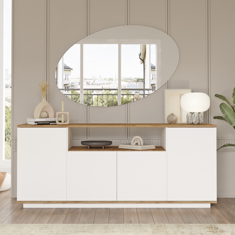 Μπουφές ArteLibre BOWES Πεύκο/Λευκό Μοριοσανίδα 180x44.5x75cm Μπουφές ArteLibre BOWES Πεύκο/Λευκό Μοριοσανίδα 180x44.5x75cm