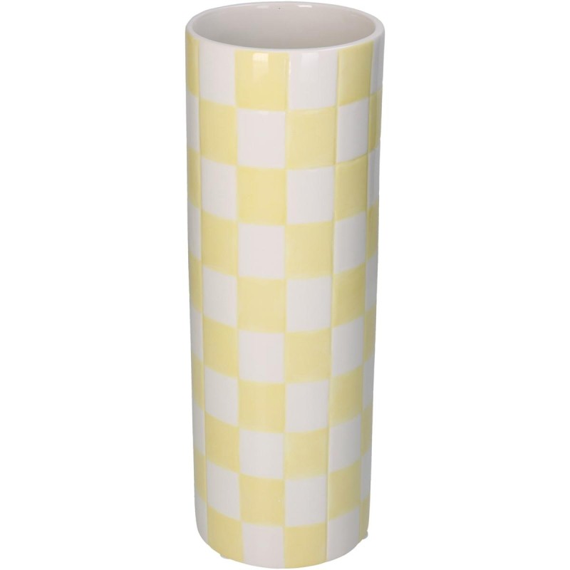 Βάζο ArteLibre Σκακιέρα Κίτρινο Δολομίτης 10.7x10.7x30.7cm Βάζο ArteLibre Σκακιέρα Κίτρινο Δολομίτης 10.7x10.7x30.7cm