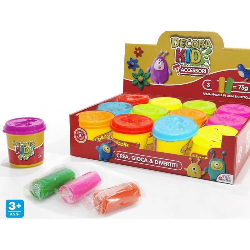 Μαγική Πλαστελίνη Decora Kid Σετ 3Τμχ Σε Κουτί 75g Για 3+ Ετών