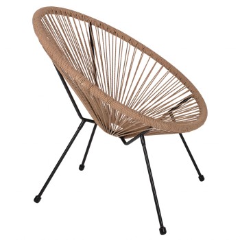 Πολυθρόνα Κήπου ArteLibre APRONIUS Φυσικό/Μαύρο Rattan/Μέταλλο 71x73x77cm Πολυθρόνα Κήπου ArteLibre APRONIUS Φυσικό/Μαύρο Rattan/Μέταλλο 71x73x77cm