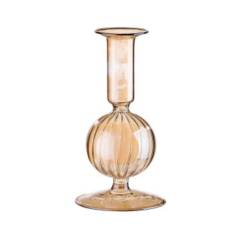 Κηροπήγιο ArteLibre Διάφανο/Μελί Γυαλί 15.5cm Κηροπήγιο ArteLibre Διάφανο/Μελί Γυαλί 15.5cm