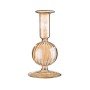 Κηροπήγιο ArteLibre Διάφανο/Μελί Γυαλί 15.5cm