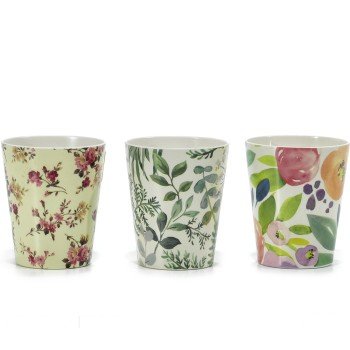 Ποτήρι Flowers 32cl Φ8.5x10cm Σε 3 Σχέδια Ποτήρι Flowers 32cl Φ8.5x10cm Σε 3 Σχέδια