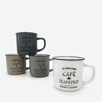 Κούπα 34cl 'Cafe de Tradition' Κεραμικό Σε 4 Χρώματα