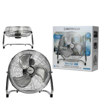 Ανεμιστήρας Δαπέδου Silver Steel Χρωμέ Φ51cm 120W