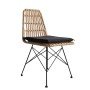 Καρέκλα Κήπου ArteLibre ALFONSE Φυσικό/Μαύρο Μέταλλο/Rattan 47x62x81cm