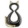 Φιγούρα Γάτα 'Catty' Κεραμικό Μαύρο/Χρυσό 6x11x17cm