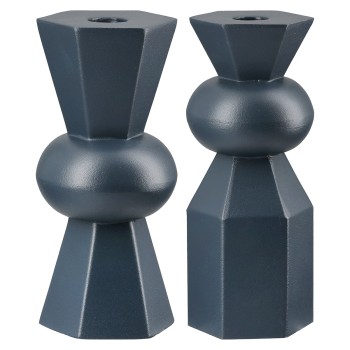 Κηροπήγιο ArteLibre Σκούρο Μπλε Μέταλλο 7x7x19cm Σε 2 Σχέδια Κηροπήγιο ArteLibre Σκούρο Μπλε Μέταλλο 7x7x19cm Σε 2 Σχέδια