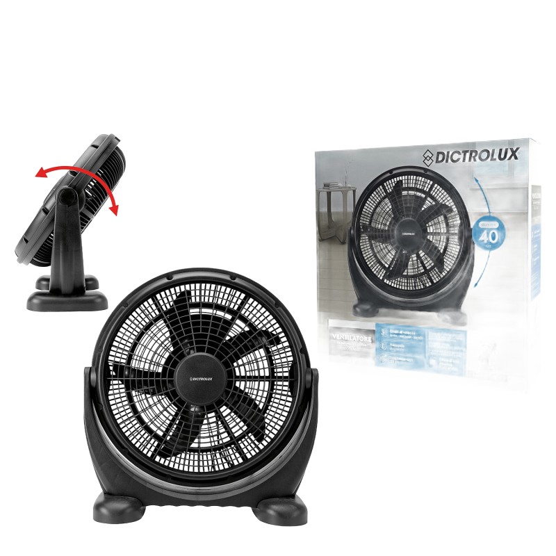 Ανεμιστήρας Φορητός Μαύρο Φ40cm 80W
