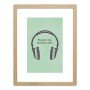Πίνακας Σε Κορνίζα ArteLibre Πλαστικό 'Music On. World Off.' 35x45x1.8cm