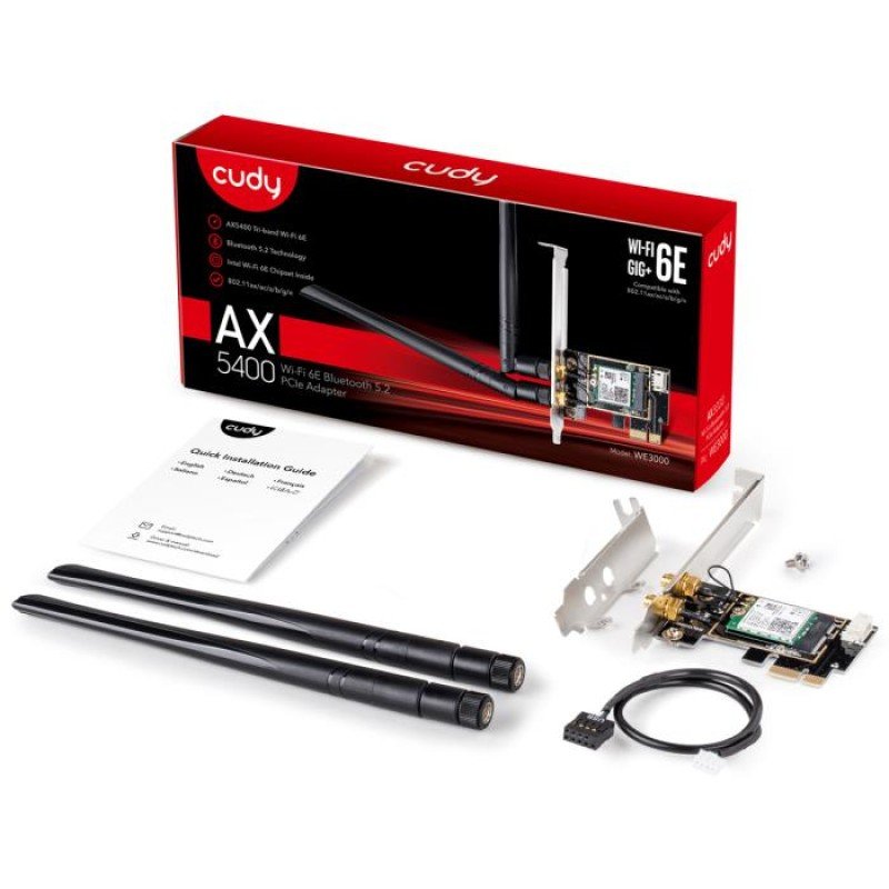 Ασύρματη Κάρτα Δικτύου PCIe Cudy WE3000 v2.0 WiFi 6 Dual-Band