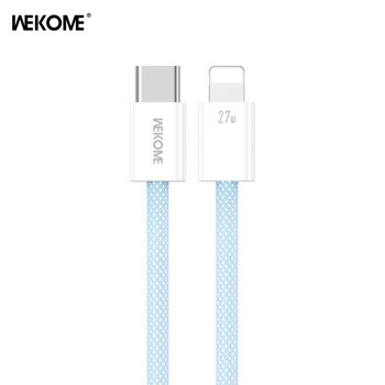Καλώδιο Φόρτισης WK WDC-21 USB-C σε Lightning PD 27W 1m Μπλέ