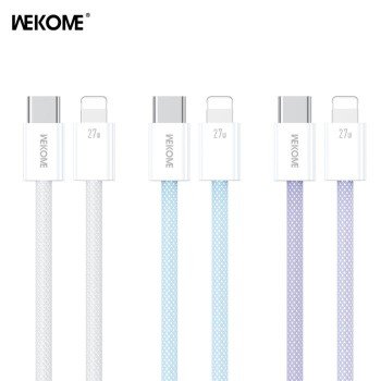 Καλώδιο Φόρτισης WK WDC-21 USB-C σε Lightning PD 27W 1m Μπλέ