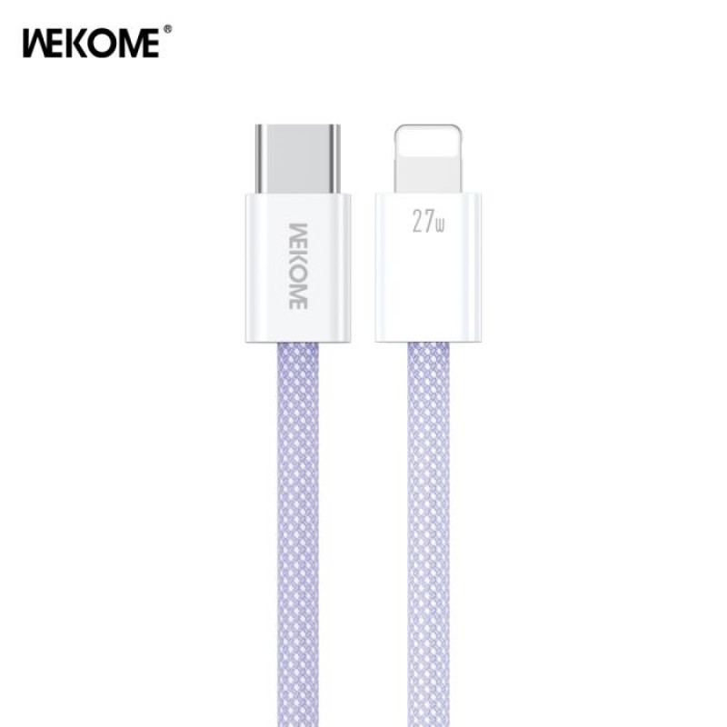 Καλώδιο Φόρτισης WK WDC-21 USB-C σε Lightning PD 27W 1m Μώβ