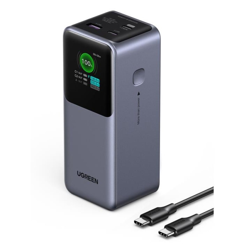 Power Bank 20000mAh PD 130W UGREEN  PB721 35524B 3 θέσεων, με καλώδιο USB-C 240W