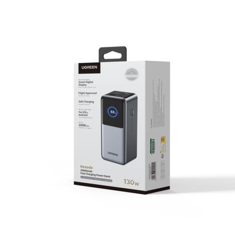 Power Bank 20000mAh PD 130W UGREEN  PB721 35524B 3 θέσεων, με καλώδιο USB-C 240W