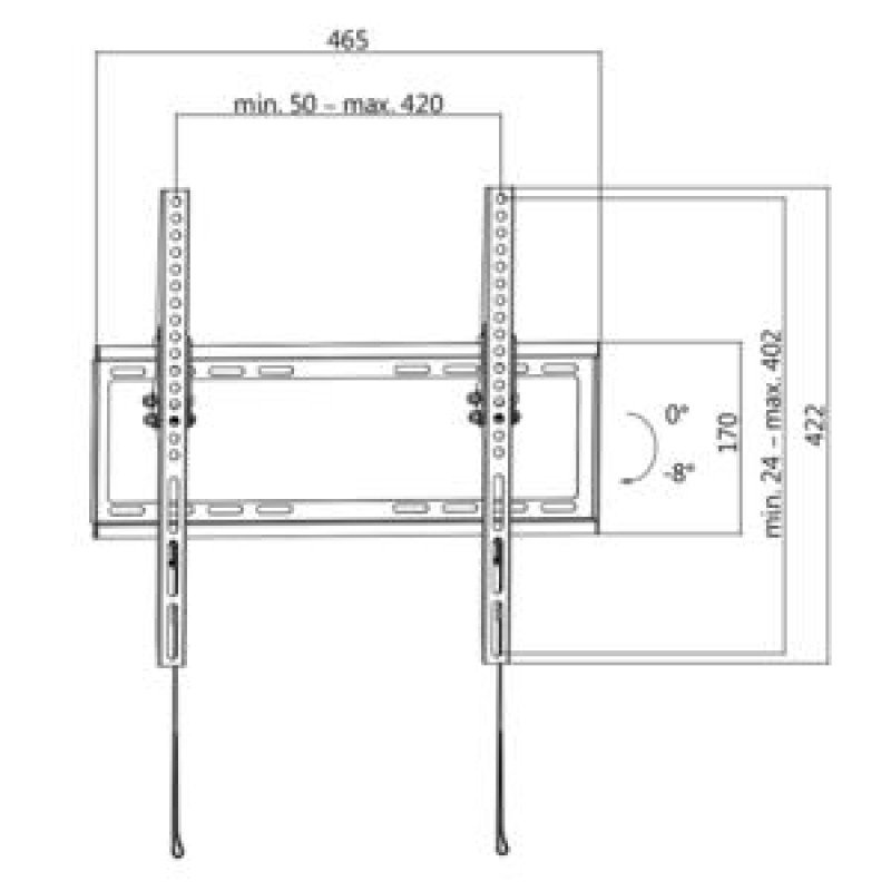 Βάση Τηλεόρασης Επιτοίχια LogiLink BP0010 32"-55" έως 35kg