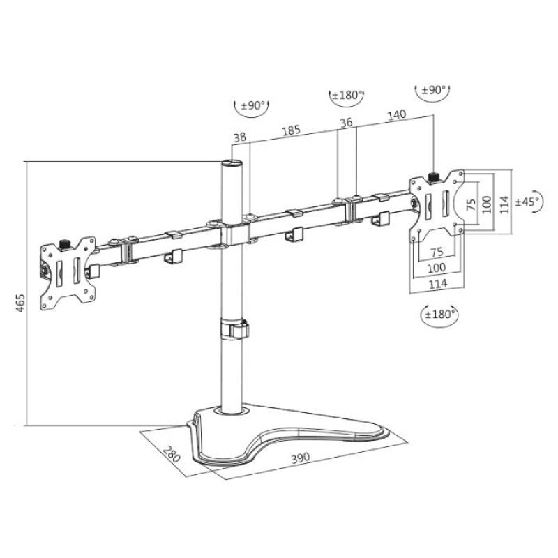 Βάση Οθόνης LogiLink BP0045 13"-23"