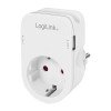 Πρίζα Ασφαλείας LogiLink PA0259, με 1 Θύρα USB & 1 Θύρα USB-C