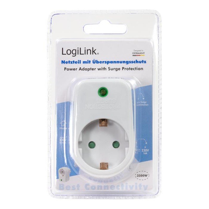 Πρίζα Ασφαλείας LogiLink PA0078, με Προστασία από Υπέρταση