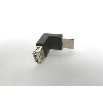 Αντάπτορας USB 2.0 M/F 90 Μοιρών Aculine AD-038