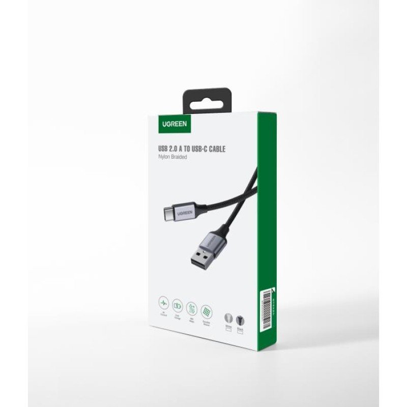 Καλώδιο Φόρτισης UGREEN US288 60126 USB σε USB-C 1m Μαυρό