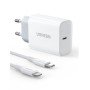 Φορτιστής Σπιτιού PD 20W UGREEN CD137 50698, με καλώδιo Lightning Λευκό