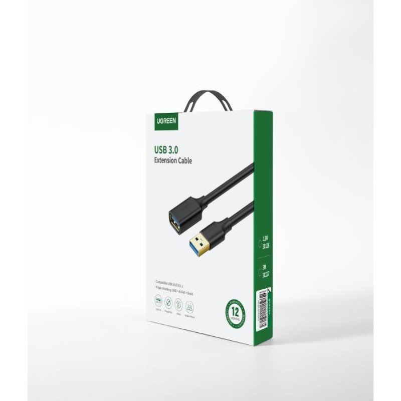 Καλώδιο USB 3.0 Μ/F UGREEN US129 10368 1m Μαύρο