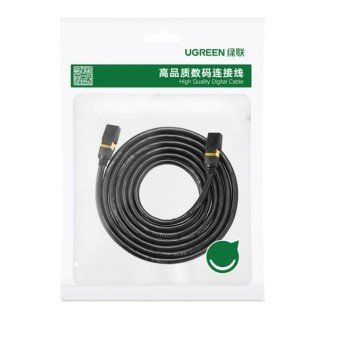 Καλώδιο Δικτύου F/FTP CAT7 UGREEN NW107 11229 0.5m Pure Copper Μαύρο