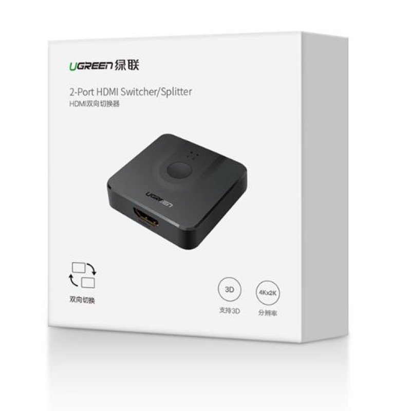 HDMI Switch/Splitter Αμφίδρομο 2 θέσεων UGREEN CM217 50966 4K/60Hz