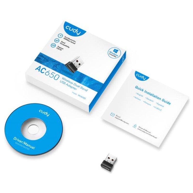 Ασύρματη Κάρτα Δικτύου USB Cudy WU650 AC650 Mini