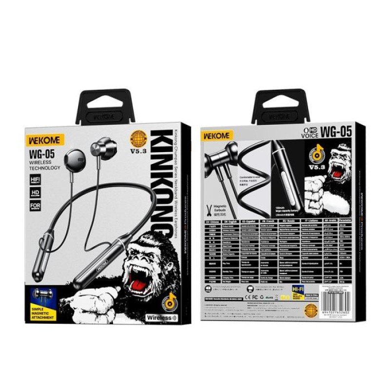 Ακουστικά Neckband BT WK WG-05 Μαύρο