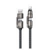 Καλώδιο Φόρτισης WK WDC-50 4 σε 1 PD 240W 1m Γκρι