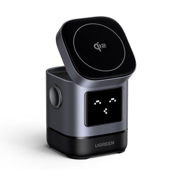 Φορτιστής Σπιτιού 15W Qi2 UGREEN W709 45775 με Ασύρματη Φόρτιση Magnetic Γκρι