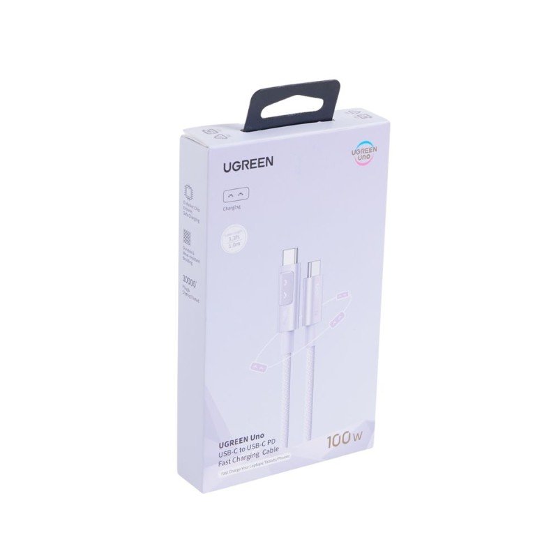 Καλώδιο Φόρτισης UGREEN L509 65092 USB-C σε USB-C PD 100W 1m Μώβ