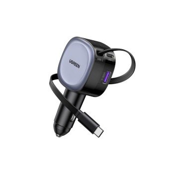 Φορτιστής Αυτοκινήτου 75W UGREEN EC601 55653 2 Θέσεων, με καλώδιο USB-C 60W Γκρί