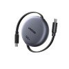 Καλώδιο Φόρτισης UGREEN L531 65905 USB-C σε USB-C PD 100W, Επαναφερόμενο 1m Μαύρο