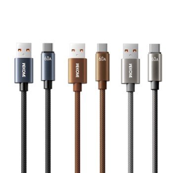Καλώδιο Φόρτισης WK WDC-63a USB σε USB-C PD 66W 1.2m Καφέ