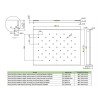 Σταθερό Ράφι Power On FS.DSW60-350 για Επιδαπέδια Καμπίνα Double Section Βάθους 600mm