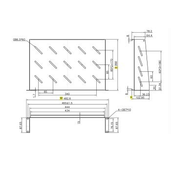 Ράφι Cantilever 2U Power On CS-2-350 Βάθους 350mm