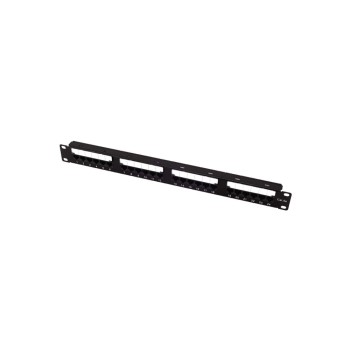 Patch Panel CAT6A 24 Θέσεων 1U Power On PP-C6A-U24 UTP με Οργάνωση Καλωδίων