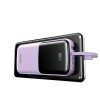 Power Bank 10000mAh PD 22,5W WK WP-65 2 Θέσεων, με καλώδιο USB-C/Lightning/Micro/USB Μωβ