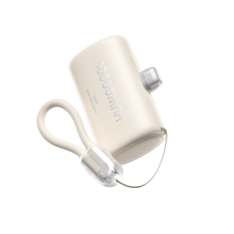 Power Bank 10000mAh PD 22,5W WK WP-113 2 Θέσεων, με καλώδιο USB-C/Lightning Μπέζ