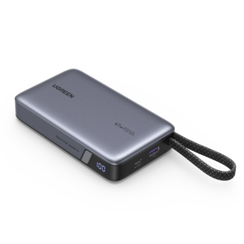 Power Bank 20000mAh PD 67W UGREEN PB550 55996B 2 Θέσεων, με καλώδιο USB-C Γκρι