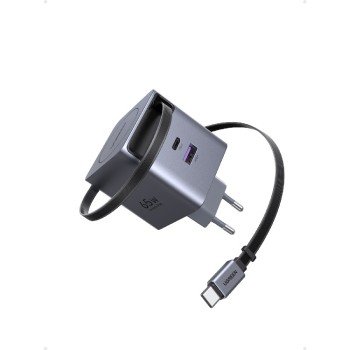 Φορτιστής Σπιτιού GaN PD 65W UGREEN X615 65825 2 Θέσεων, με καλώδιο USB-C 65W Γκρι